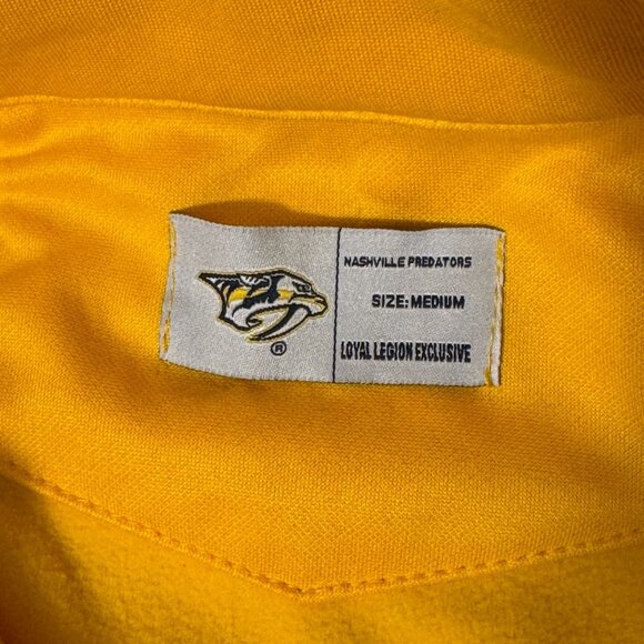 Nashville Predators 2th Year 1/4 Zip Yellow Logo Pullover ... - Picture 9 of 11